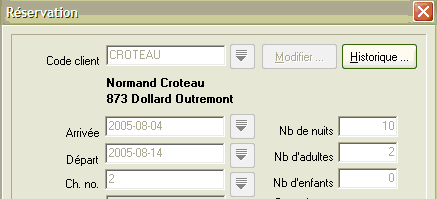 Menu Historique